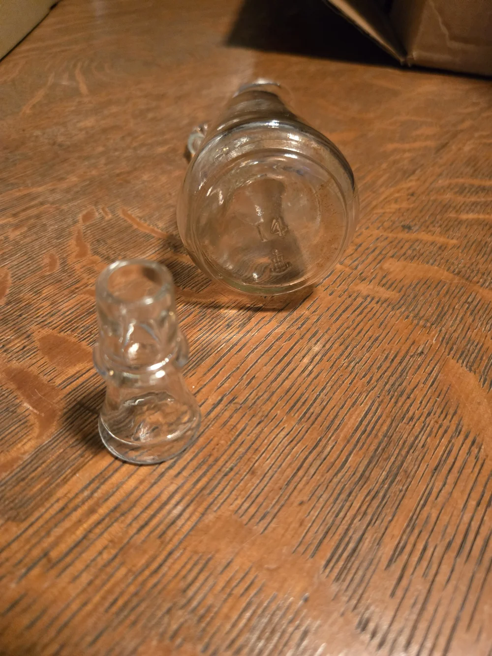 Vintage Vinaigrette Decanter Oil Dressing Server With Handle and Stopper
